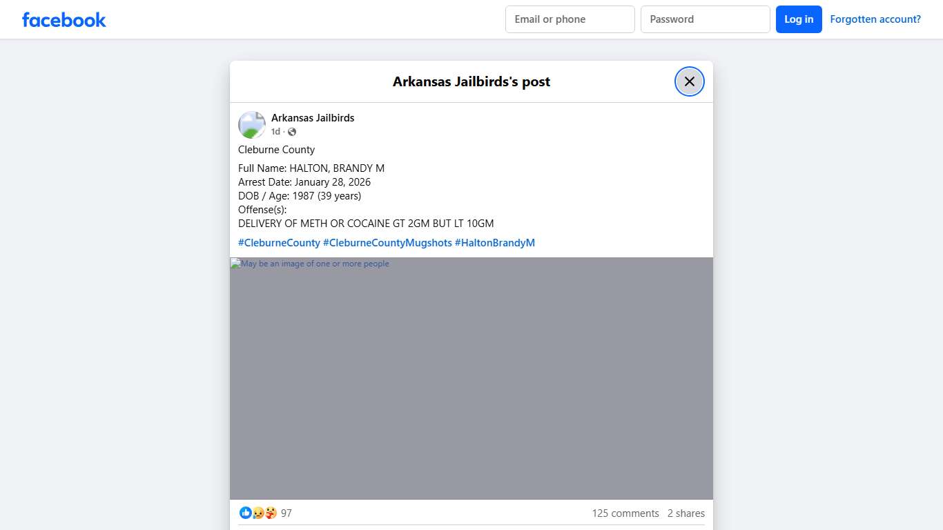 Cleburne County Full Name: HALTON,... - Arkansas Jailbirds Facebook