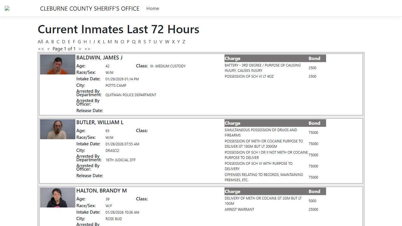 Inmates - ISOMS Portal